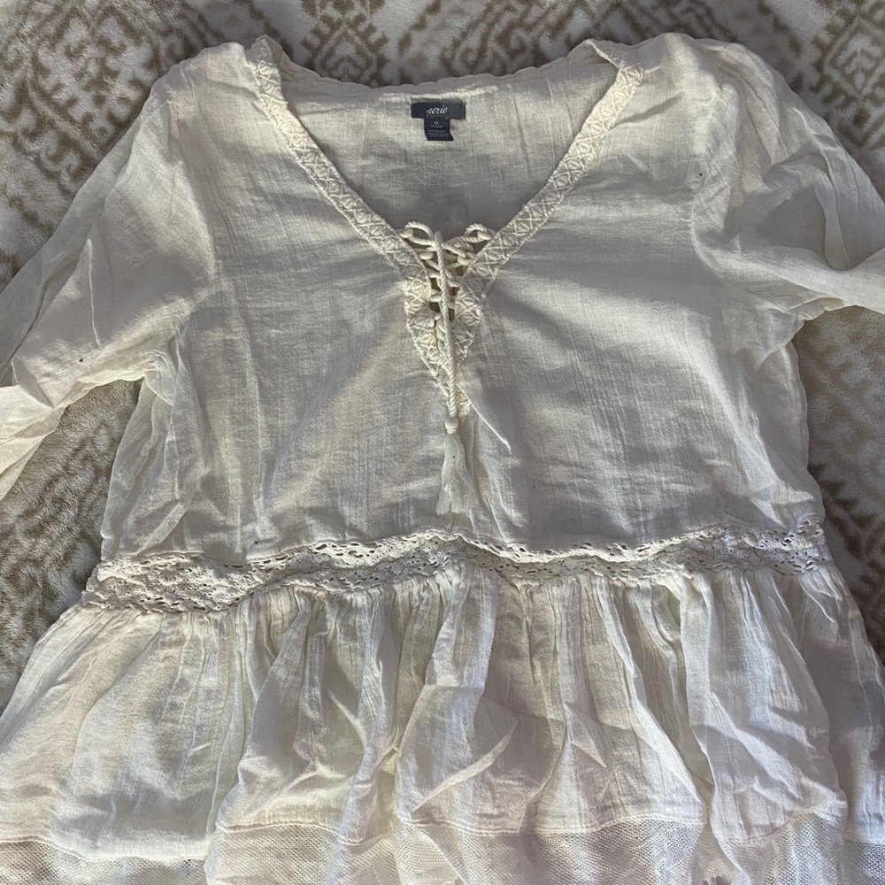 Aerie white blouse